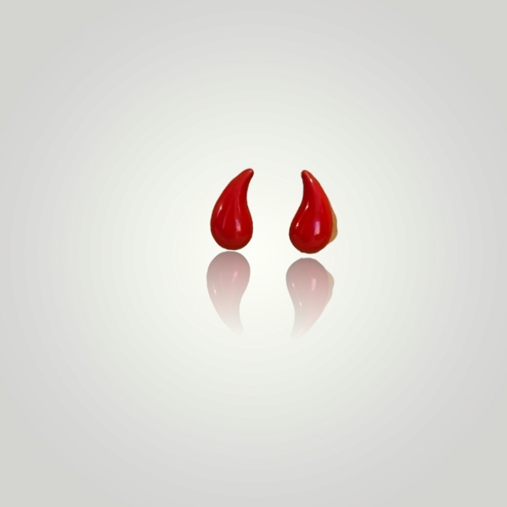 3 for $15-Red Teardrop Shaped Studded Earrings